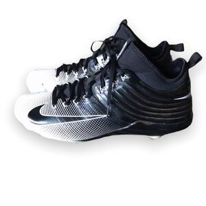 Nike Lunarlon Trout 2 Metal Baseball Cleats Men's Size 13 Black White 807127-010